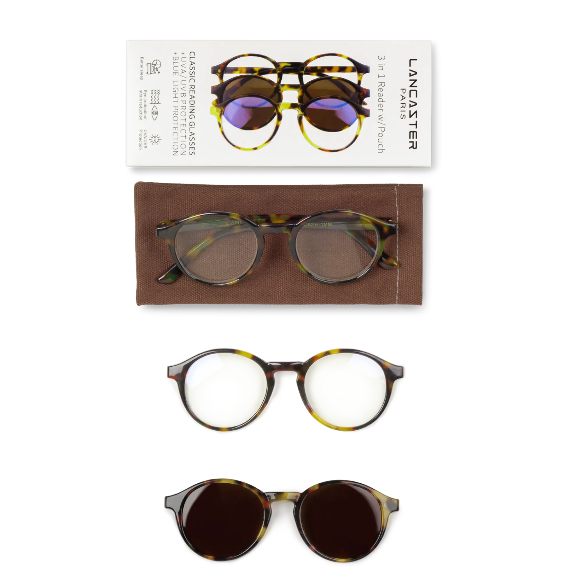 Online Lunettes de lecture 3-en-1 Femme Lunettes|Lunettes